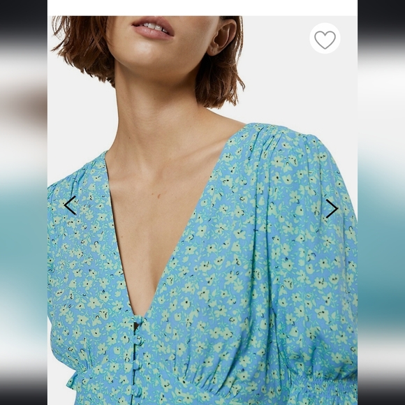 Mango Floral Midi dress Size Large - Picture 5 of 10